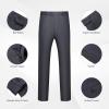 imageWULFUL Mens 2 Piece Slim Fit Suit Set One Button Blazer Jacket Pants Tuxedo Set for Party Wedding and BusinessDark Grey