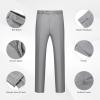 imageWULFUL Mens 2 Piece Slim Fit Suit Set One Button Blazer Jacket Pants Tuxedo Set for Party Wedding and BusinessLight Gray