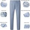 imageWULFUL Mens 3 Piece Slim Fit Suit Set Two Button Blazer Jacket Vest Pants Tuxedo Set for Party Wedding and BusinessBlue Hemp Gray