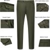 imageWULFUL Mens 3 Piece Slim Fit Suit Set Two Button Blazer Jacket Vest Pants Tuxedo Set for Party Wedding and BusinessBrown