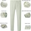 imageWULFUL Mens 3 Piece Slim Fit Suit Set Two Button Blazer Jacket Vest Pants Tuxedo Set for Party Wedding and BusinessCelery Green