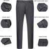 imageWULFUL Mens 3 Piece Slim Fit Suit Set Two Button Blazer Jacket Vest Pants Tuxedo Set for Party Wedding and BusinessDark Grey