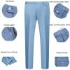 imageWULFUL Mens 3 Piece Slim Fit Suit Set Two Button Blazer Jacket Vest Pants Tuxedo Set for Party Wedding and BusinessLight Blue