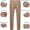 imageWULFUL Mens 3 Piece Slim Fit Suit Set Two Button Blazer Jacket Vest Pants Tuxedo Set for Party Wedding and BusinessLight Brown