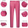 imageWULFUL Mens 3 Piece Slim Fit Suit Set Two Button Blazer Jacket Vest Pants Tuxedo Set for Party Wedding and BusinessPink
