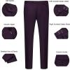 imageWULFUL Mens 3 Piece Slim Fit Suit Set Two Button Blazer Jacket Vest Pants Tuxedo Set for Party Wedding and BusinessPurple