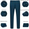 imageWULFUL Mens 3 Piece Slim Fit Suit Set Two Button Blazer Jacket Vest Pants Tuxedo Set for Party Wedding and BusinessSea Blue