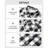 imageWULFUL Mens Flannel Shirts Jacket Casual Button Down Plaid Outerwear Coat Long Sleeve Fleece Shacket lightweightBlack649
