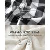 imageWULFUL Mens Flannel Shirts Jacket Casual Button Down Plaid Outerwear Coat Long Sleeve Fleece Shacket lightweightBlack649