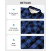 imageWULFUL Mens Flannel Shirts Jacket Casual Button Down Plaid Outerwear Coat Long Sleeve Fleece Shacket lightweightBlue804