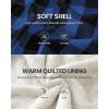 imageWULFUL Mens Flannel Shirts Jacket Casual Button Down Plaid Outerwear Coat Long Sleeve Fleece Shacket lightweightBlue804