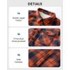 imageWULFUL Mens Flannel Shirts Jacket Casual Button Down Plaid Outerwear Coat Long Sleeve Fleece Shacket lightweightNavy Yellow566