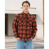 imageWULFUL Mens Flannel Shirts Jacket Casual Button Down Plaid Outerwear Coat Long Sleeve Fleece Shacket lightweightNavy Yellow566