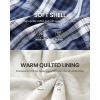 imageWULFUL Mens Flannel Shirts Jacket Casual Button Down Plaid Outerwear Coat Long Sleeve Fleece Shacket lightweightNavy768