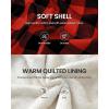 imageWULFUL Mens Flannel Shirts Jacket Casual Button Down Plaid Outerwear Coat Long Sleeve Fleece Shacket lightweightRed798