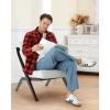 imageWULFUL Mens Flannel Shirts Jacket Casual Button Down Plaid Outerwear Coat Long Sleeve Fleece Shacket lightweightRed798