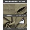 imageWULFUL Mens Lightweight Softshell Jacket Warm Fleece Lined Windbreaker Waterproof Soft Shell OutdoorArmy Green