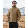 imageWULFUL Mens Lightweight Softshell Jacket Warm Fleece Lined Windbreaker Waterproof Soft Shell OutdoorKhaki