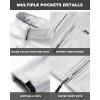 imageWULFUL Mens Lightweight Softshell Jacket Warm Fleece Lined Windbreaker Waterproof Soft Shell OutdoorLight Grey