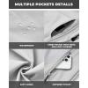 imageWULFUL Mens Lightweight Softshell Jacket Warm Fleece Lined Windbreaker Waterproof Soft Shell OutdoorLight Grey