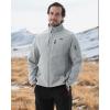 imageWULFUL Mens Lightweight Softshell Jacket Warm Fleece Lined Windbreaker Waterproof Soft Shell OutdoorLight Grey