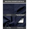 imageWULFUL Mens Lightweight Softshell Jacket Warm Fleece Lined Windbreaker Waterproof Soft Shell OutdoorNavy