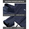 imageWULFUL Mens Lightweight Softshell Jacket Warm Fleece Lined Windbreaker Waterproof Soft Shell OutdoorNavy