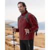 imageWULFUL Mens Lightweight Softshell Jacket Warm Fleece Lined Windbreaker Waterproof Soft Shell OutdoorWine Red