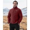 imageWULFUL Mens Lightweight Softshell Jacket Warm Fleece Lined Windbreaker Waterproof Soft Shell OutdoorWine Red