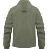 imageWULFUL Mens Lightweight Softshell Jacket Warm Fleece Lined Windbreaker Waterproof Soft Shell for Outdoor HikingArmy Green