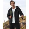 imageWULFUL Mens Lightweight Softshell Jacket Warm Fleece Lined Windbreaker Waterproof Soft Shell for Outdoor HikingBlack
