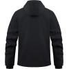 imageWULFUL Mens Lightweight Softshell Jacket Warm Fleece Lined Windbreaker Waterproof Soft Shell for Outdoor HikingBlack
