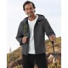 imageWULFUL Mens Lightweight Softshell Jacket Warm Fleece Lined Windbreaker Waterproof Soft Shell for Outdoor HikingDark Grey