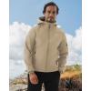 imageWULFUL Mens Lightweight Softshell Jacket Warm Fleece Lined Windbreaker Waterproof Soft Shell for Outdoor HikingKhaki