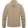 imageWULFUL Mens Lightweight Softshell Jacket Warm Fleece Lined Windbreaker Waterproof Soft Shell for Outdoor HikingKhaki