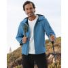 imageWULFUL Mens Lightweight Softshell Jacket Warm Fleece Lined Windbreaker Waterproof Soft Shell for Outdoor HikingLake Blue