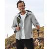 imageWULFUL Mens Lightweight Softshell Jacket Warm Fleece Lined Windbreaker Waterproof Soft Shell for Outdoor HikingLight Grey