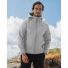 imageWULFUL Mens Lightweight Softshell Jacket Warm Fleece Lined Windbreaker Waterproof Soft Shell for Outdoor HikingLight Grey