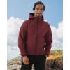 imageWULFUL Mens Lightweight Softshell Jacket Warm Fleece Lined Windbreaker Waterproof Soft Shell for Outdoor HikingWind Red