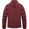 imageWULFUL Mens Lightweight Softshell Jacket Warm Fleece Lined Windbreaker Waterproof Soft Shell for Outdoor HikingWind Red