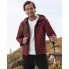 imageWULFUL Mens Lightweight Softshell Jacket Warm Fleece Lined Windbreaker Waterproof Soft Shell for Outdoor HikingWind Red