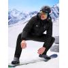 imageWULFUL Mens Ski Jackets Warm Winter Snow Windbreaker Resistant Snowboard Fleece Coat Mountain Waterproof Parka with HoodBlack