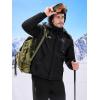 imageWULFUL Mens Ski Jackets Warm Winter Snow Windbreaker Resistant Snowboard Fleece Coat Mountain Waterproof Parka with HoodBlack
