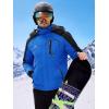 imageWULFUL Mens Ski Jackets Warm Winter Snow Windbreaker Resistant Snowboard Fleece Coat Mountain Waterproof Parka with HoodBlackblue