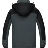 imageWULFUL Mens Ski Jackets Warm Winter Snow Windbreaker Resistant Snowboard Fleece Coat Mountain Waterproof Parka with HoodBlackdark Grey