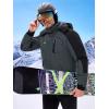 imageWULFUL Mens Ski Jackets Warm Winter Snow Windbreaker Resistant Snowboard Fleece Coat Mountain Waterproof Parka with HoodBlackdark Grey