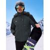 imageWULFUL Mens Ski Jackets Warm Winter Snow Windbreaker Resistant Snowboard Fleece Coat Mountain Waterproof Parka with HoodBlackdark Grey