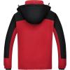 imageWULFUL Mens Ski Jackets Warm Winter Snow Windbreaker Resistant Snowboard Fleece Coat Mountain Waterproof Parka with HoodBlackred