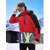 imageWULFUL Mens Ski Jackets Warm Winter Snow Windbreaker Resistant Snowboard Fleece Coat Mountain Waterproof Parka with HoodBlackred
