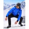 imageWULFUL Mens Ski Jackets Warm Winter Snow Windbreaker Resistant Snowboard Fleece Coat Mountain Waterproof Parka with HoodBlue